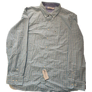 NAUTICA Mens Oxford Blue Plaid Classic Fit Button Down Shirt 3XL RN67835